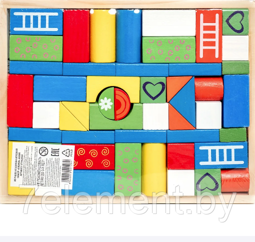 Детский игровой набор кубики VT19-20128 деревянные игрушки для малышей - фото 1 - id-p218602510