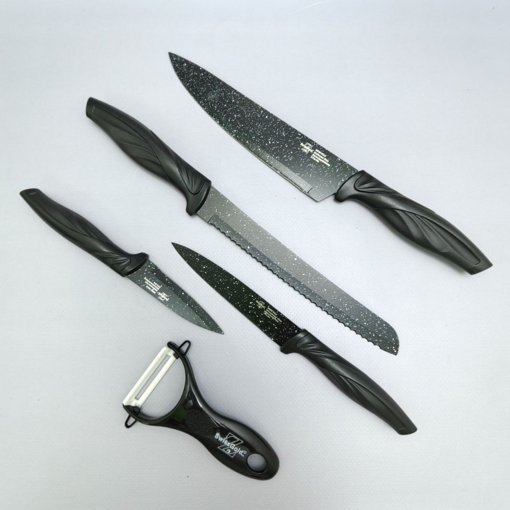 Набор кухонных ножей из нержавеющей стали 5 предметов Mercury Z pro-line MC-9269 - фото 6 - id-p219489960