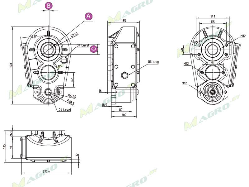 Редуктор H150B - фото 2 - id-p219482720