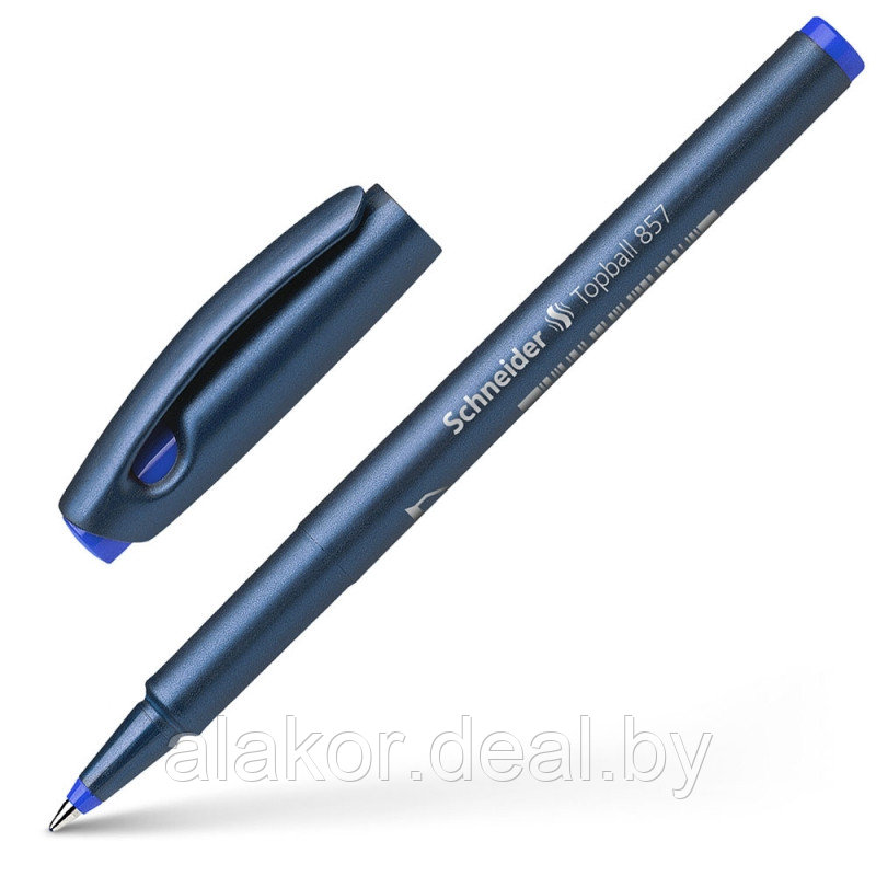 Ручка-роллер Schneider Topball 857, синий, 0.6мм, корпус синий, сменный стержень - фото 1 - id-p219483207