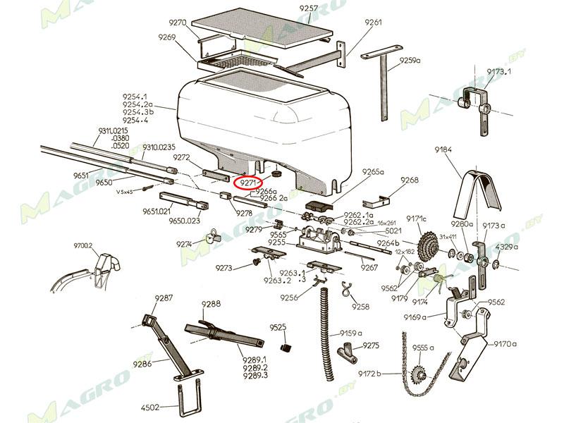 Крышка нижняя бака удобрений 9271 (10200025) для Meca - фото 2 - id-p219483830