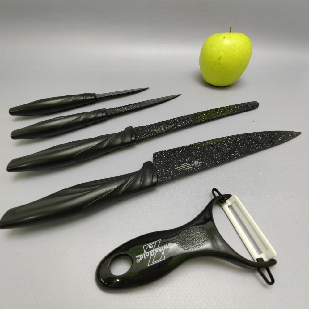 Набор кухонных ножей из нержавеющей стали 6 предметов Zeptef/ Подарочная упаковка - фото 4 - id-p219489969