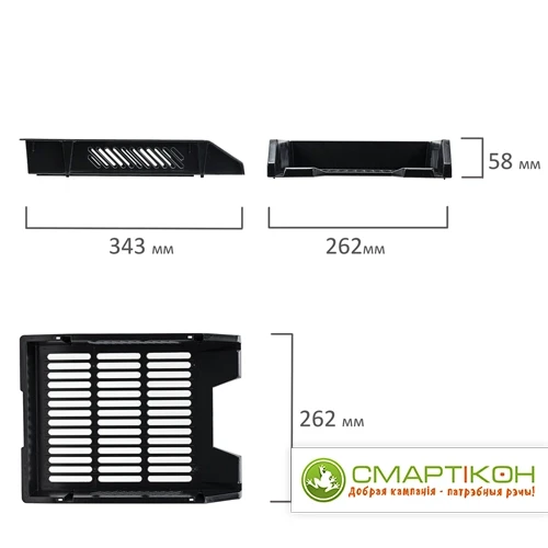 Лоток горизонтальный для бумаг BRAUBERG "Office-Expert", А4(343х262х58), черный - фото 3 - id-p219489930