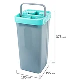 Комплект для уборки: швабра, ведро 9 л/7 л с отжимом, 3 насадки, COMPACT MOP, LAIMA, 607389 Китай, фото 5