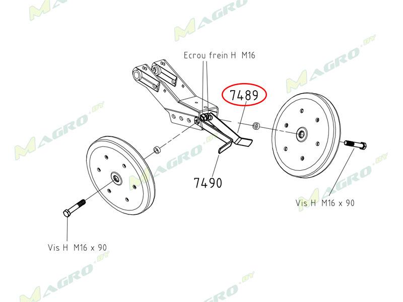 Чистик правый прикатывающих колес NC 7489 (41043140) - фото 3 - id-p219484484