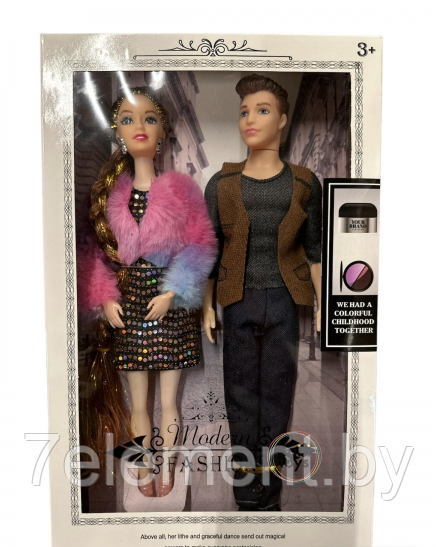 Кукла Барби с Кеном Modern Fashion Y016B8 , детский игровой набор кукол Barbie Ken для девочек с аксессуарами - фото 1 - id-p218603602
