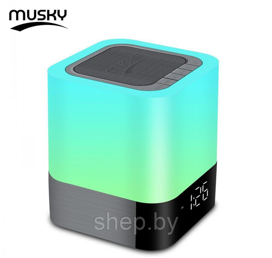 Портативная колонка с часами и RGB Musky DY28 Plus Portable Bluetooth Speaker Night Lamp NEW !!! - фото 4 - id-p219495469