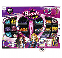 Детский игровой набор для девочек юная красавица 201 , создание бус, браслетов, ожерелий. Набор для творчества