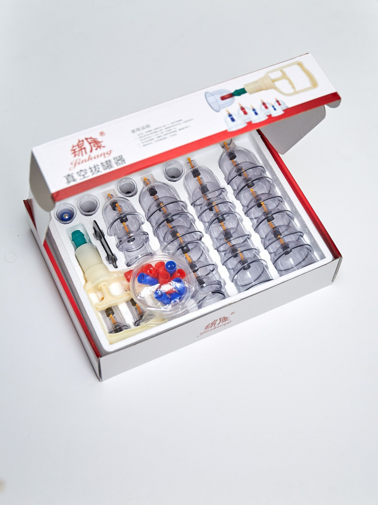 Набор вакуумных массажных антицеллюлитных банок DYKL KL-A32 для массажа лица, спины и суставов (32 банки) - фото 5 - id-p219495619