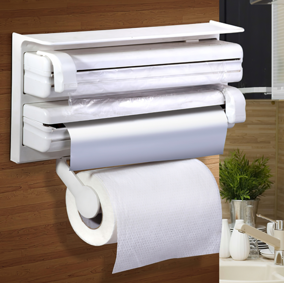 Кухонный диспенсер (органайзер) для бумажных полотенец, пленки и фольги Triple Paper Dispenser - фото 2 - id-p219495626