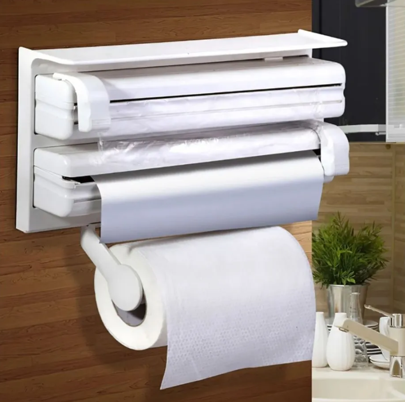 Кухонный диспенсер (органайзер) для бумажных полотенец, пленки и фольги Triple Paper Dispenser - фото 5 - id-p219495626