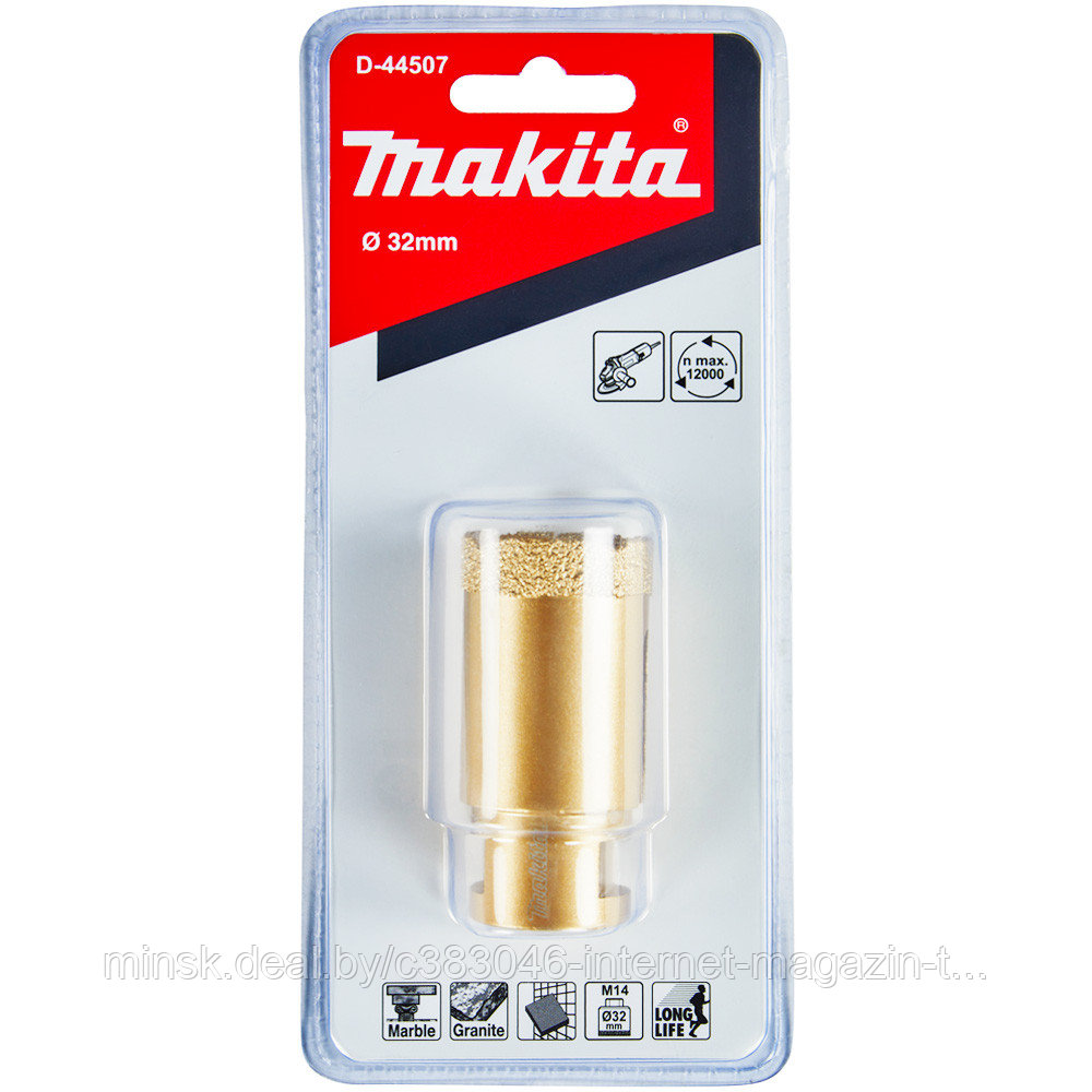 Алмазная коронка D32 мм M14 по граниту Makita (D-44507) - фото 1 - id-p114592333