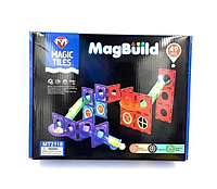 Детский магнитный конструктор Magic Tiles, 49 деталей, игра головоломка для детей