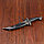 Сувенирный нож изогнутый, 26,5 см, на ножнах длинный завиток, чёрный, фото 2