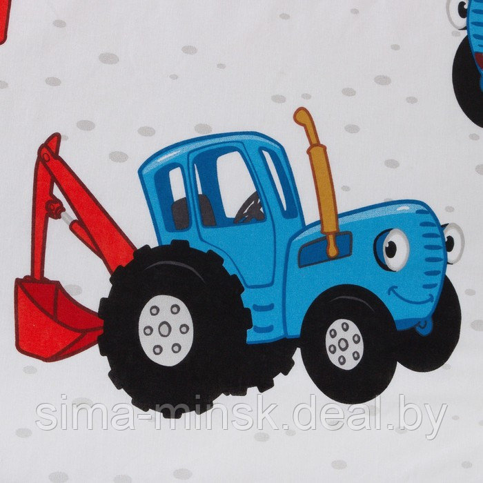 Постельное бельё Синий трактор «Любимый малыш» 112х147 см, 60х120+20 см, 40х60 см, 100% хлопок, поплин 125г/м - фото 3 - id-p219498453