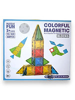 Детский магнитный конструктор Colorful magnetic blocks, 48 деталей, игра головоломка для детей