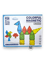 Детский магнитный конструктор Colorful magnetic blocks, 28 деталей, игра головоломка для детей
