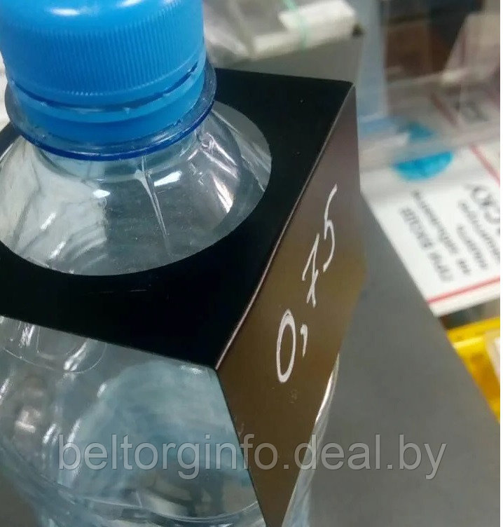 Ценник бутылочный из черного пластика 70*50 мм - фото 3 - id-p166921379