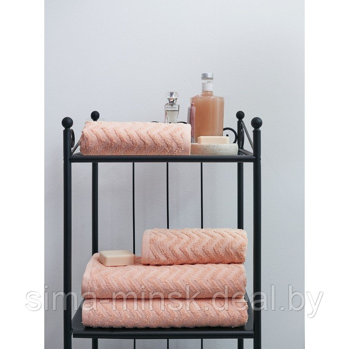 Набор махровых полотенец Peach, размер 50х90 см, 70х130 см, цвет розовый - фото 1 - id-p219498500