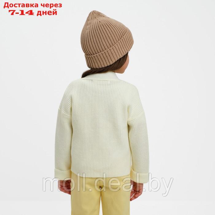 Кардиган детский KAFTAN, р. 32 (110-116 см), молочный - фото 7 - id-p219448055