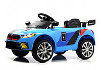 Детский электромобиль RiverToys F444FF (синий) BMW Режим качалки