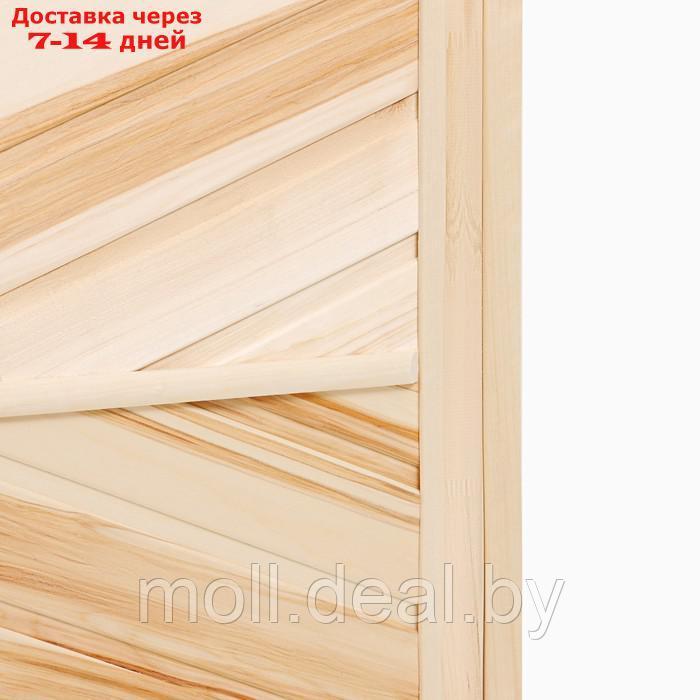 Дверь для бани и сауны, размер коробки 180х70 см, универсальная, липа - фото 2 - id-p219448373