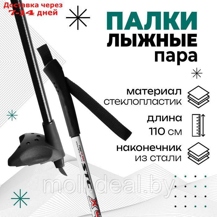 Палки лыжные стеклопластиковые TREK Classic (110 см), цвета микс - фото 1 - id-p219444243