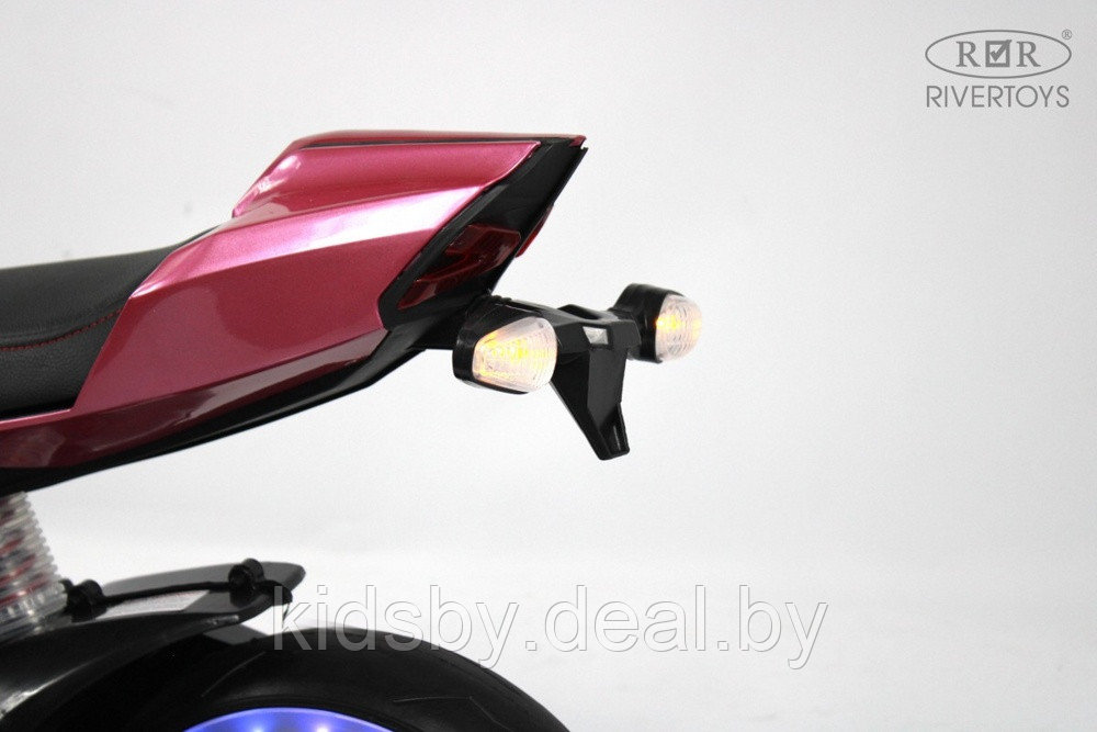 Детский электромотоцикл RiverToys X003XX (розовый глянец) - фото 4 - id-p214394879