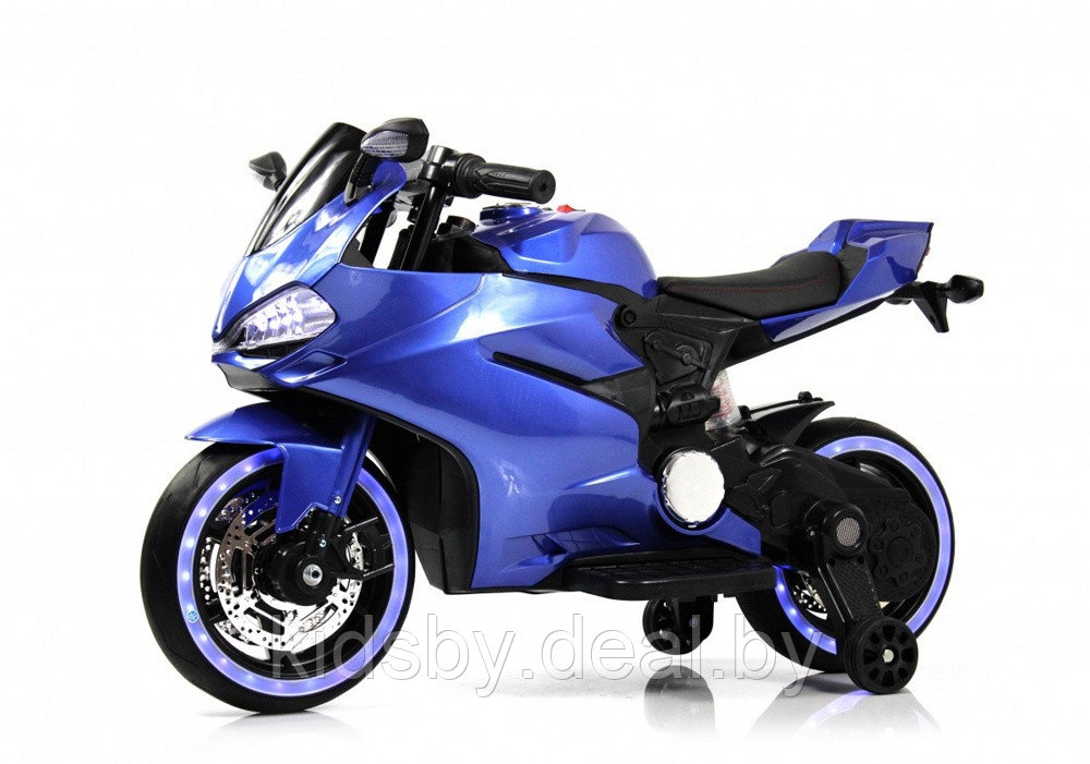 Детский электромотоцикл RiverToys X003XX (синий глянец) - фото 1 - id-p214394880