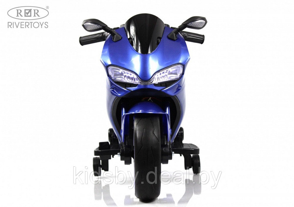 Детский электромотоцикл RiverToys X003XX (синий глянец) - фото 2 - id-p214394880