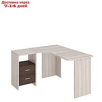 Угловой стол, 1200 × 1300 × 770 мм, левый угол, цвет карамель/шамони