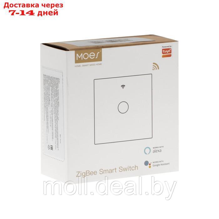 Выключатель MOES Gang Smart Switch Sensor ZS-EU1, Zigbee, 1 кнопка, таймер, расписание - фото 2 - id-p219448637