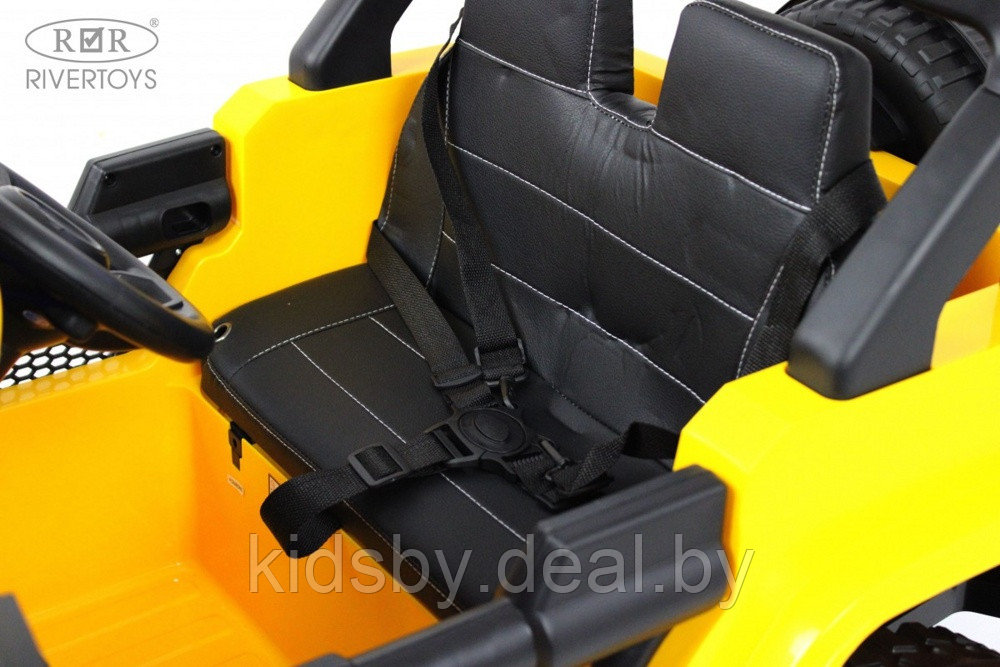 Детский электромобиль RiverToys X004XX (желтый) Полноприводный - фото 4 - id-p215599655