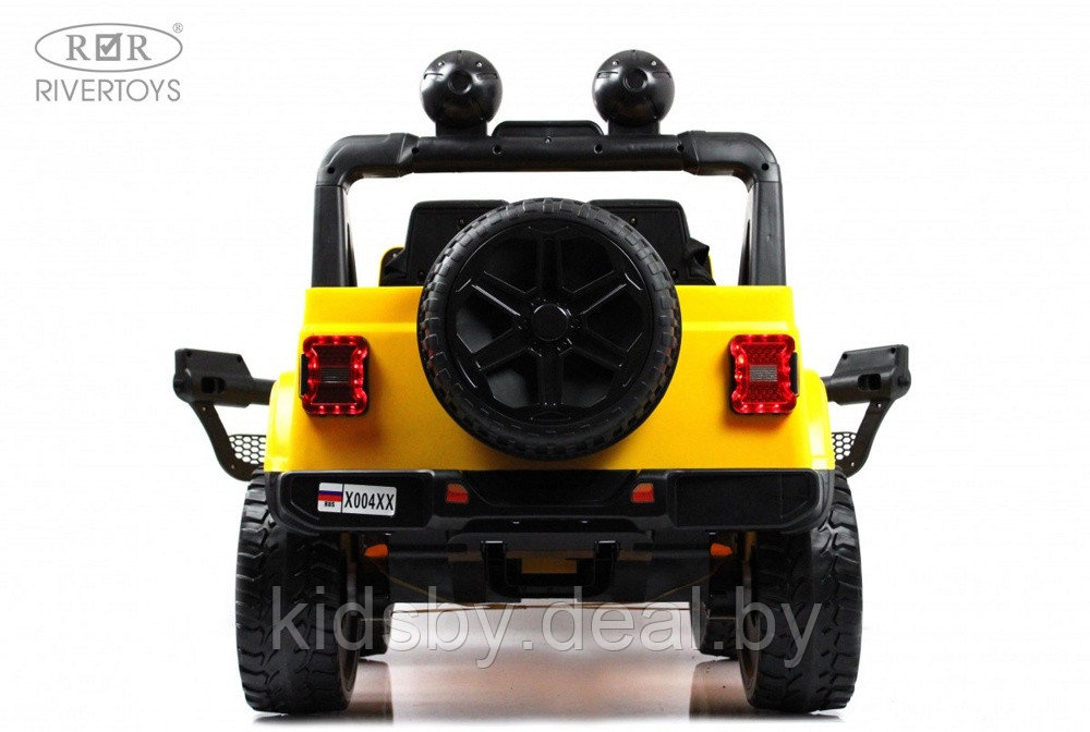 Детский электромобиль RiverToys X004XX (желтый) Полноприводный - фото 5 - id-p215599655