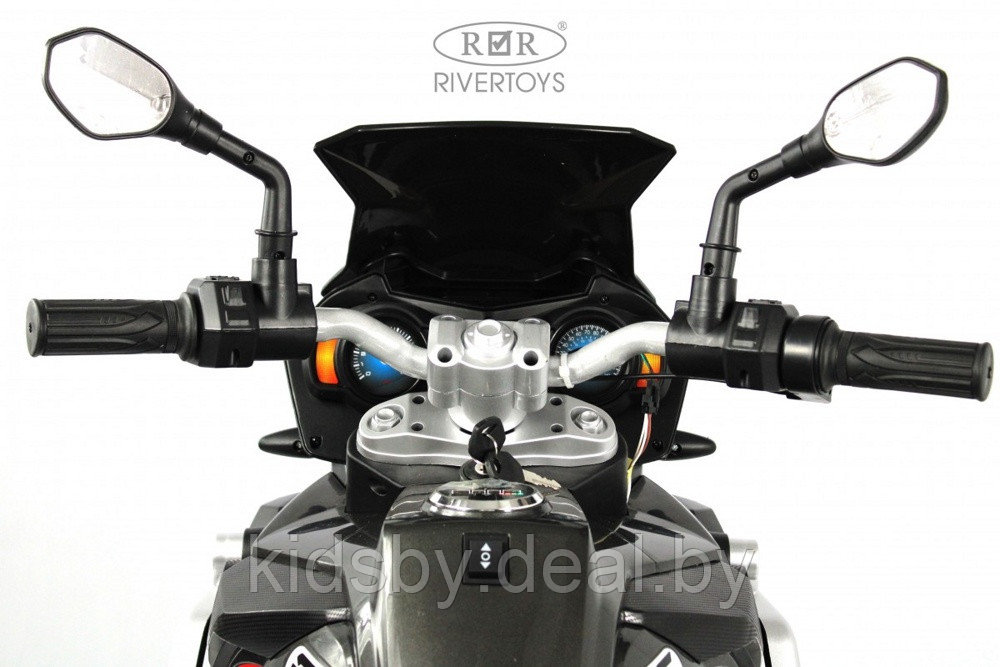 Детский электромотоцикл RiverToys М111БХ (черный) - фото 3 - id-p218554521