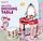 678-2A Детский туалетный столик со стульчиком, детское трюмо, свет, звук, фото 5