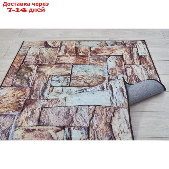 Ковёр "Розетта Дижитал", размер 110х170 см., принт каменная плитка - фото 3 - id-p219477181