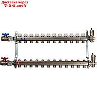 Коллекторная группа STOUT, 1"х3/4", 12 выходов, без расходомеров, нержавеющая сталь