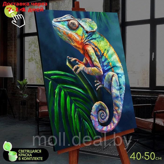 Картина по номерам со светящейся краской 40х50 "Хамелеон" (26 цветов) FHR0578 - фото 1 - id-p219449174