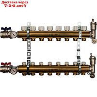 Распределительный коллектор STOUT, латунь без расходомерами 8 выходов