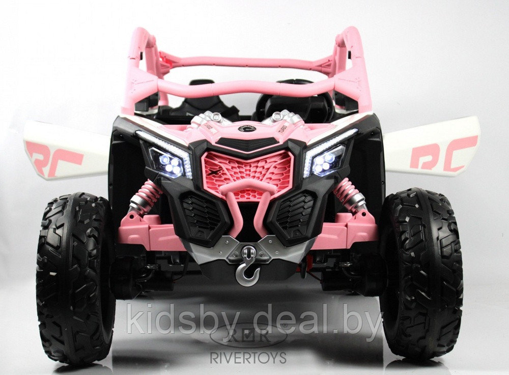 Детский электромобиль RiverToys BRP Can-Am Maverick Y111YY (светло-розовый) - фото 2 - id-p219499541