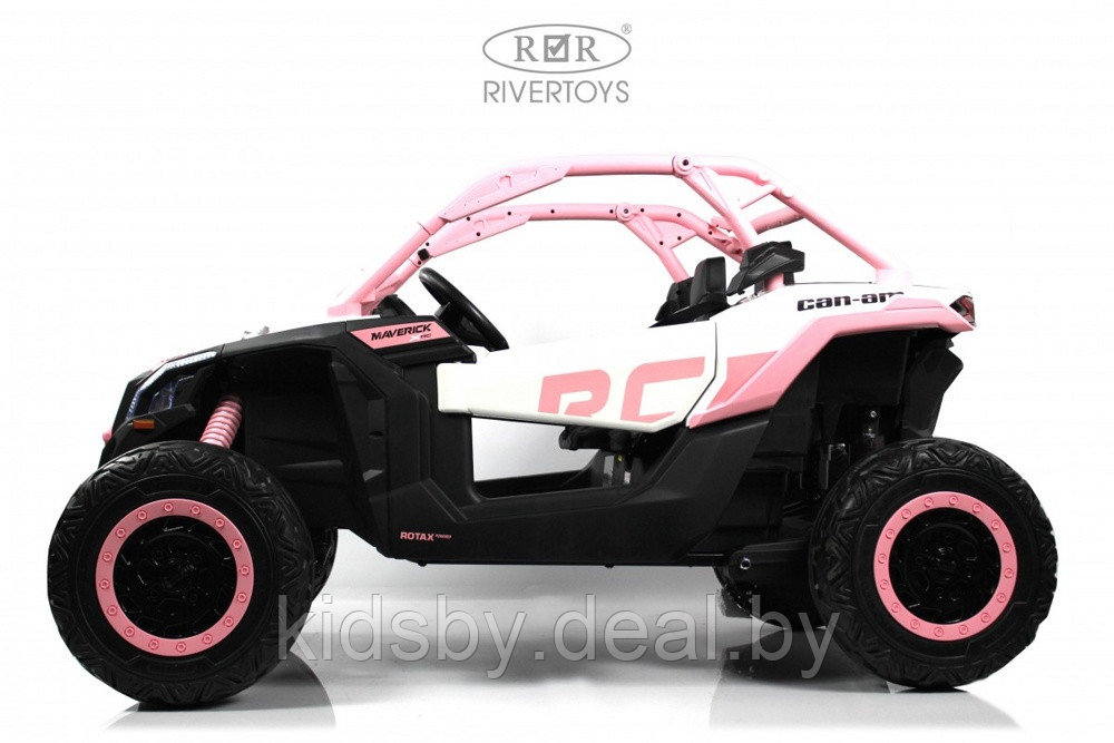 Детский электромобиль RiverToys BRP Can-Am Maverick Y111YY (светло-розовый) - фото 6 - id-p219499541