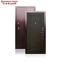 Сейф-дверь ARGUS "Гранд Венге", 870 × 2050 правая, цвет антик медь / венге