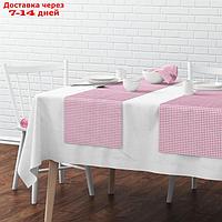 Комплект дорожек на стол "Марси", размер 40 х 150 см - 4 шт, розовый