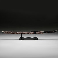 Сувенирное оружие «Катана на подставке», коричневые ножны под леопарда, 89см