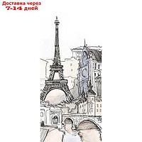 Фотообои "Париж. Черно белая графика" С-023 (1 полотно), 95x220 см