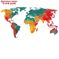 Фотообои на флизелиновой основе Flizelini 4046-3F Карта мира геометрия 2,7х2,7 м