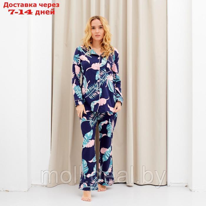 Пижама женская (рубашка и брюки) KAFTAN "Tropical dream" р. 56-58 - фото 1 - id-p219447871