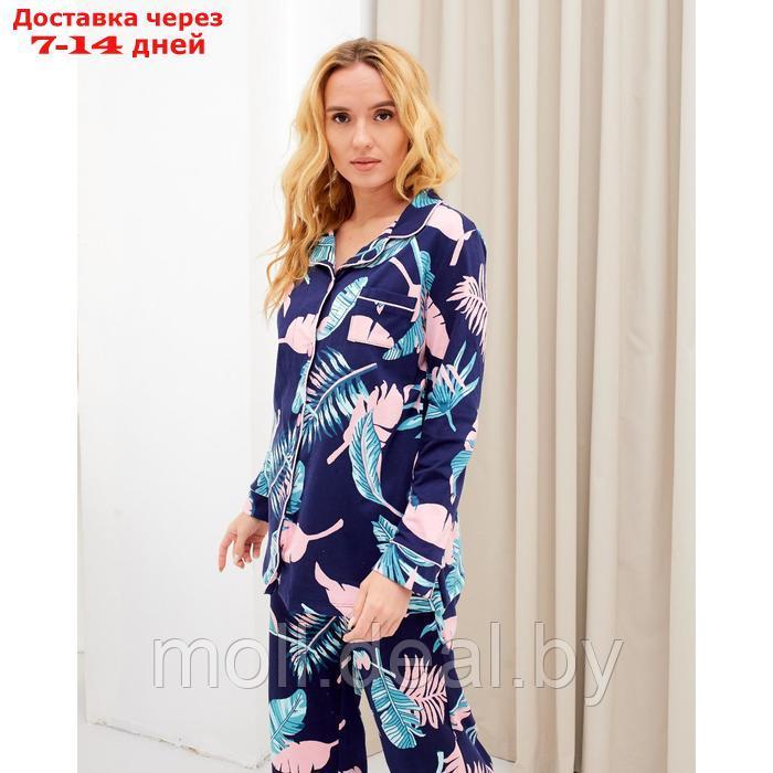 Пижама женская (рубашка и брюки) KAFTAN "Tropical dream" р. 56-58 - фото 4 - id-p219447871