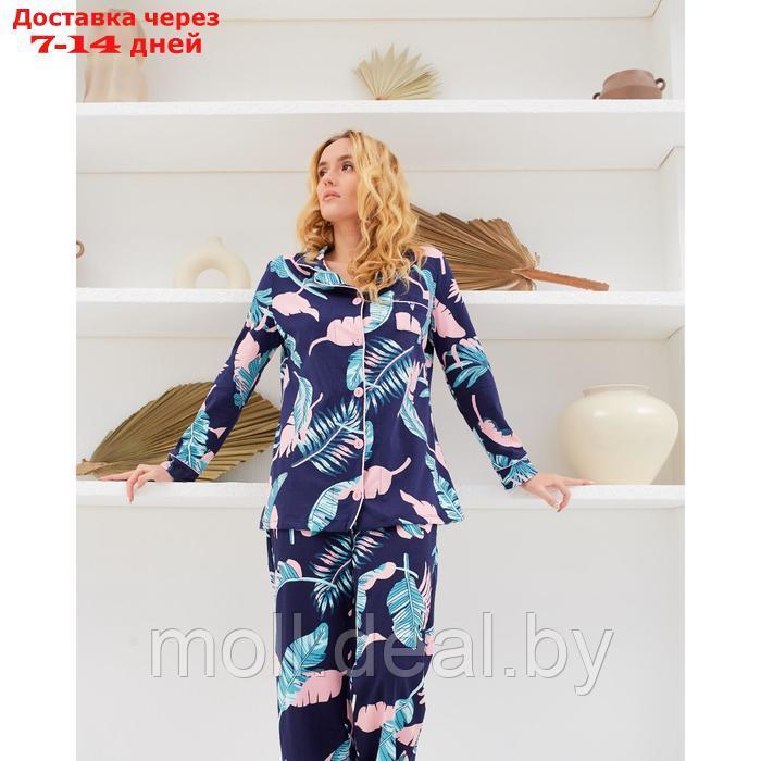 Пижама женская (рубашка и брюки) KAFTAN "Tropical dream" р. 56-58 - фото 7 - id-p219447871